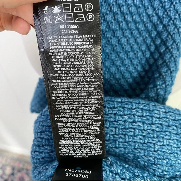 7 FOR ALL MANKIND boho knit crochet peplum top V Neck Bobble Knit Sz S Cottage - Picture 14 of 15